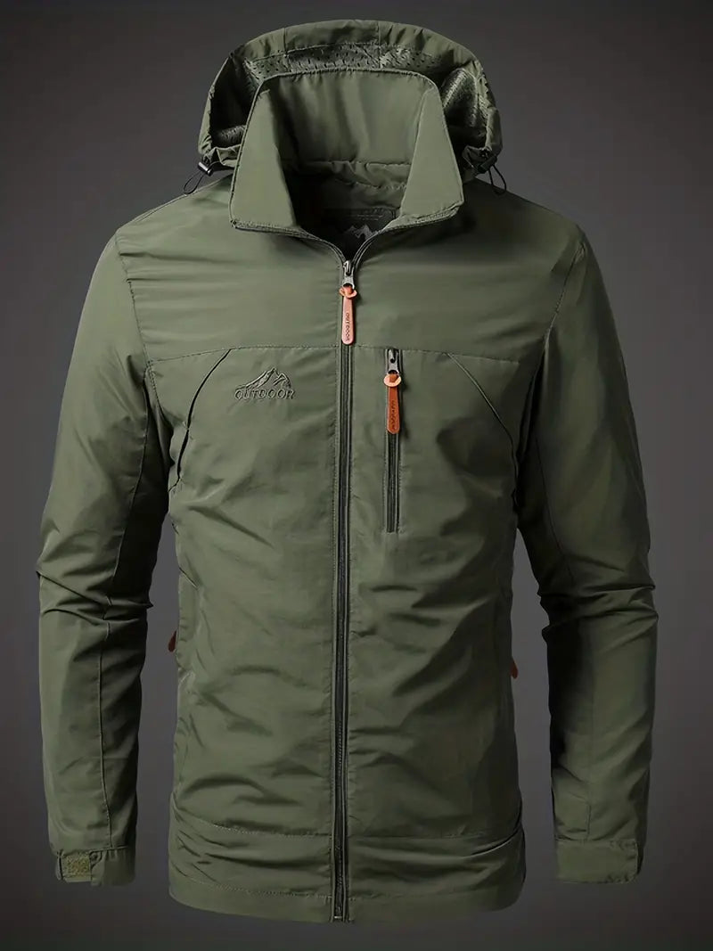 Veste Zippée à Capuche et Poche Poitrine Homme