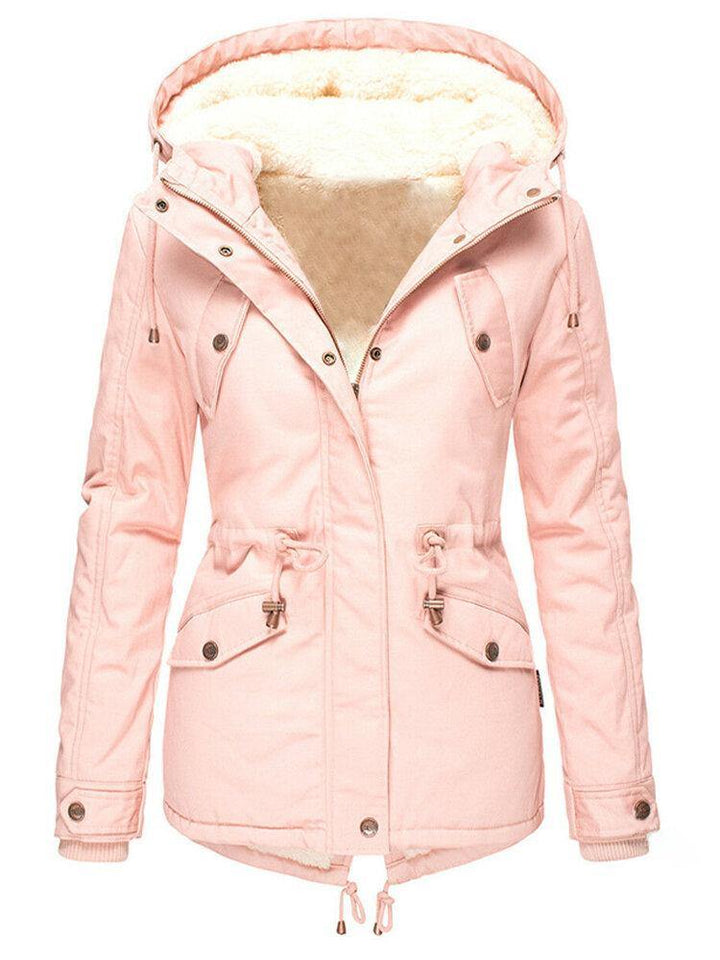 Parka À Capuche Taille Ajustable Femme