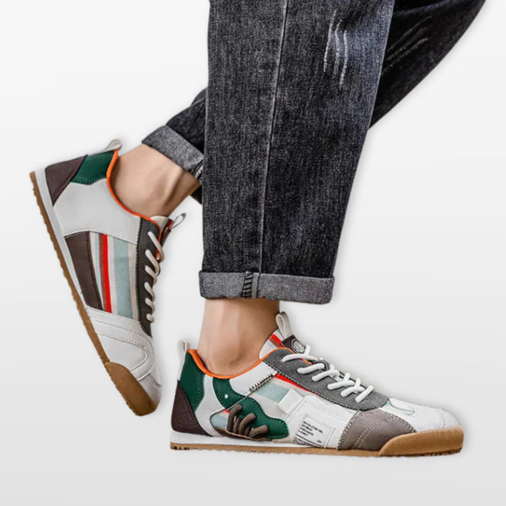 Baskets Multicolores Style Rétro Homme