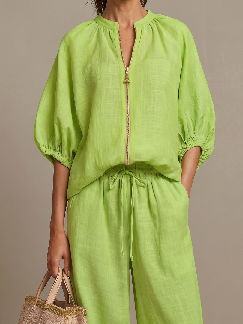 Ensemble Pantalon et Haut Zippé Femme