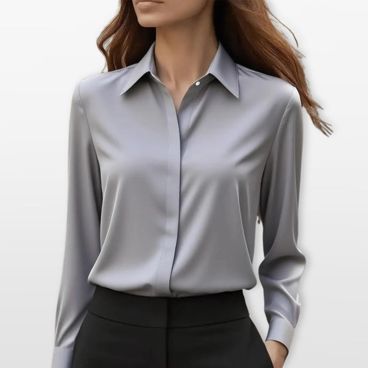 Chemisier Satin Élégant Femme