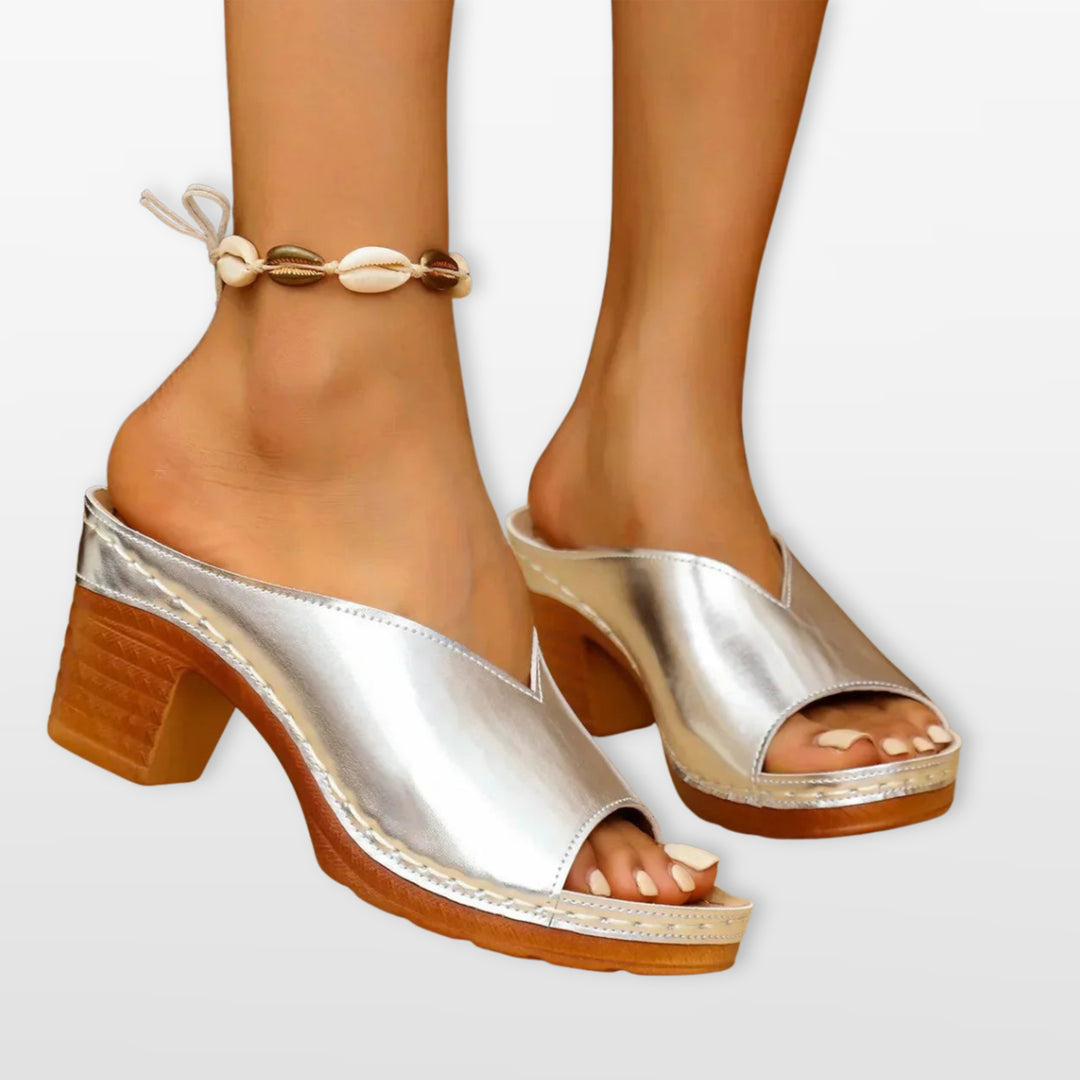 Mules Femme Talon Bloc