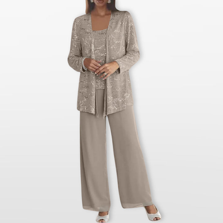 Ensemble Trois Pièces Élégant Femme