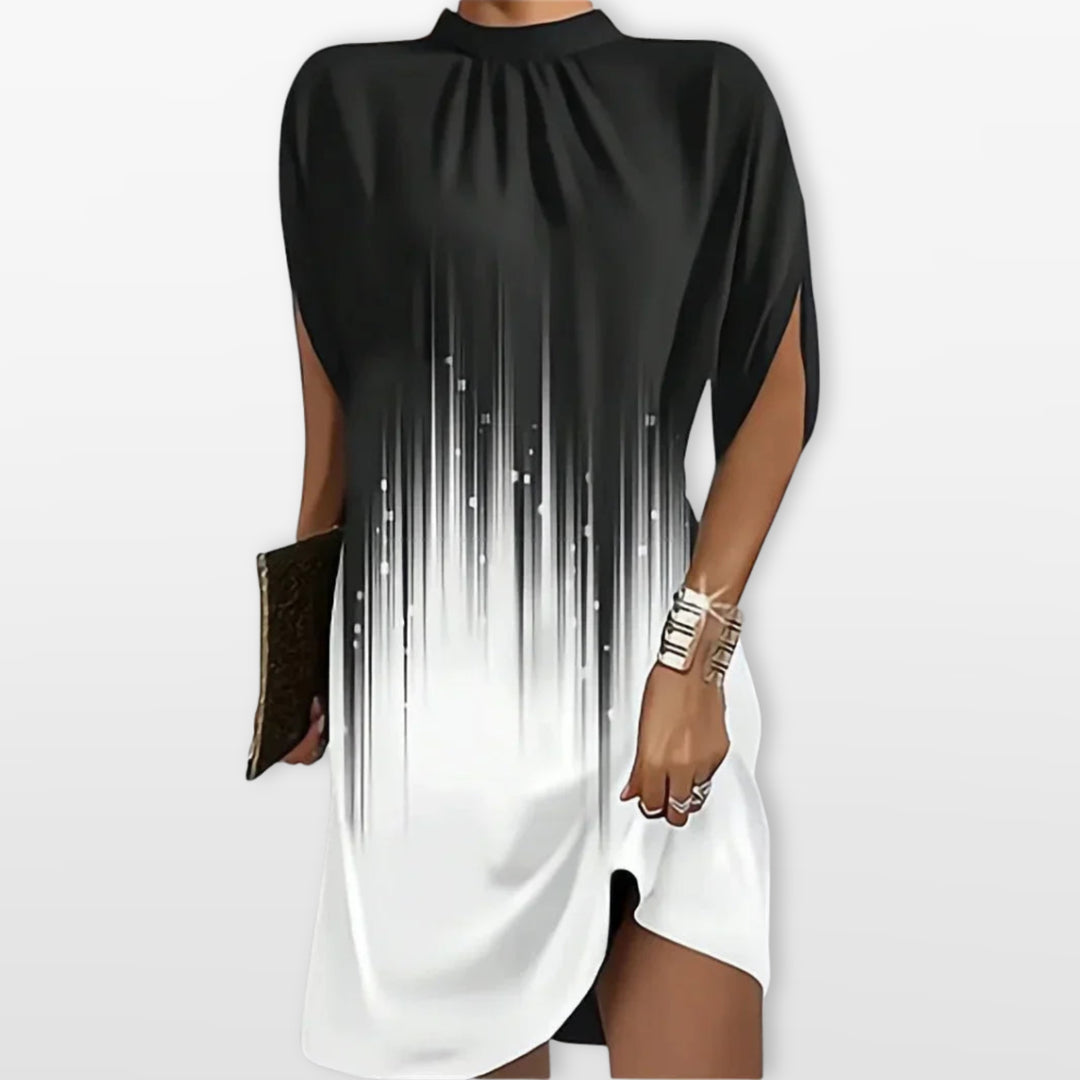 Robe Courte Ample Manches Chauve-Souris Femme
