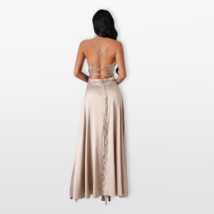 Robe Longue Fendue Élégante Femme