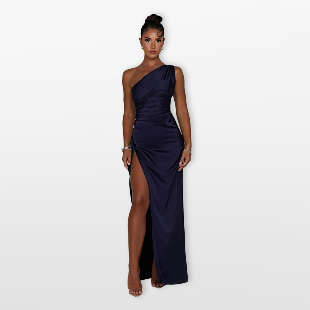 Robe Longue Asymétrique Élégante Femme