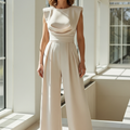 Women's Elegant Wide-Leg Jumpsuit