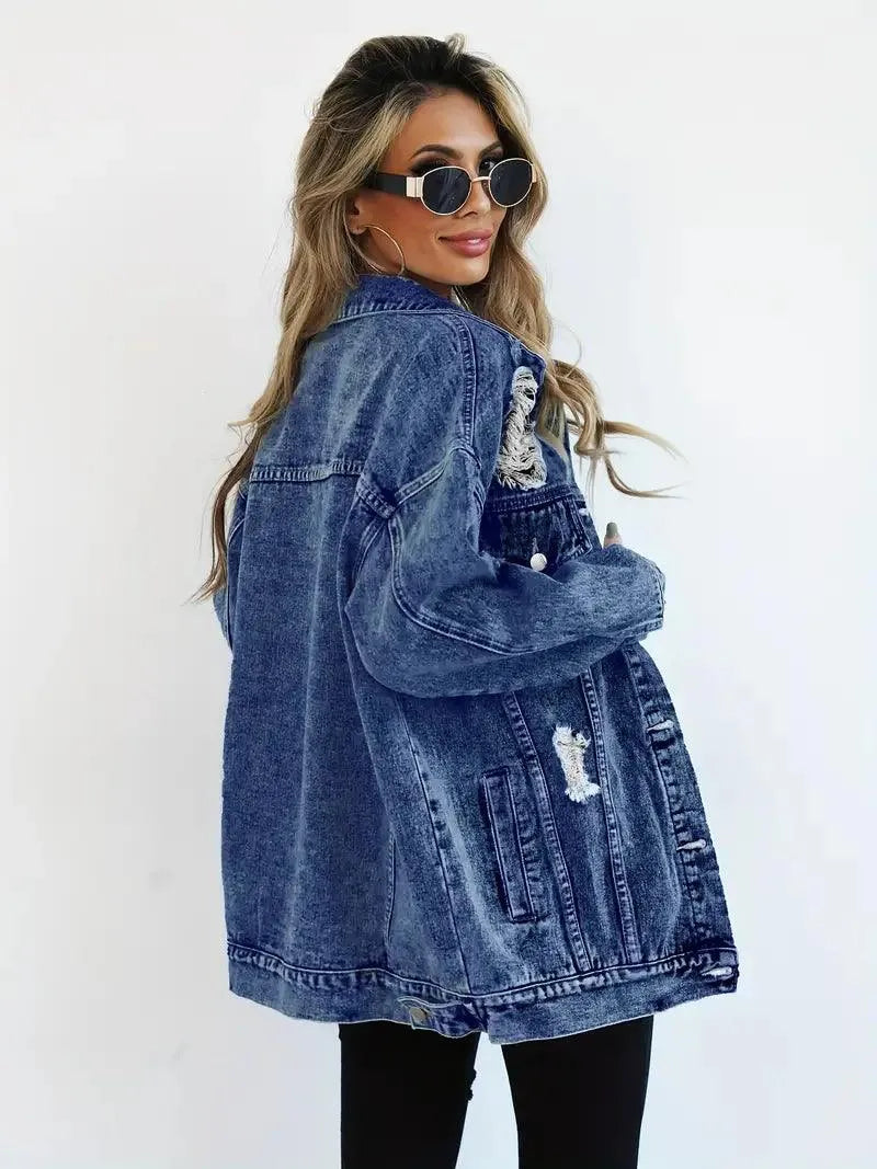 Veste Oversize Déchirée Femme