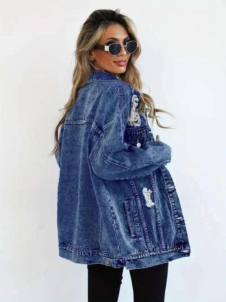 Veste Oversize Déchirée Femme