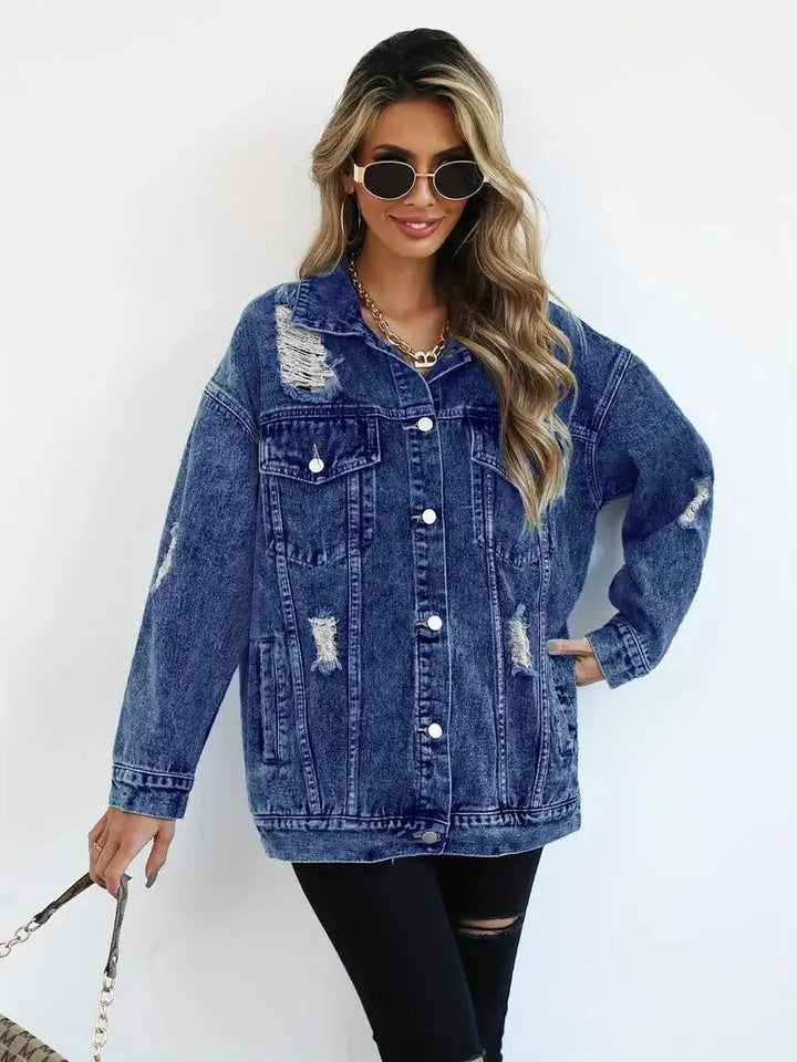 Veste Oversize Déchirée Femme