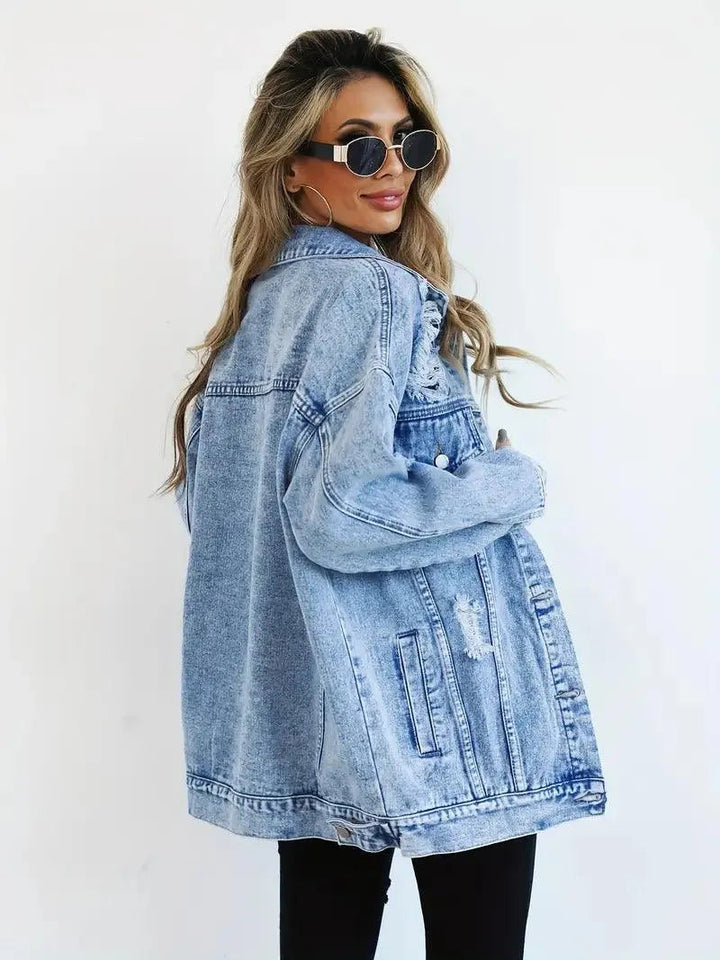 Veste Oversize Déchirée Femme