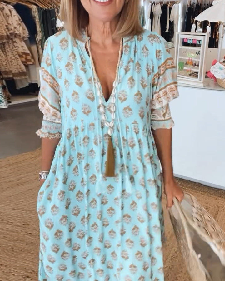 Robe Bohème Imprimée Femme