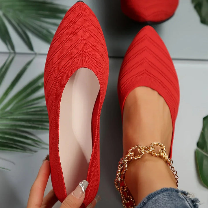 Ballerines Pointues en Maille Femme