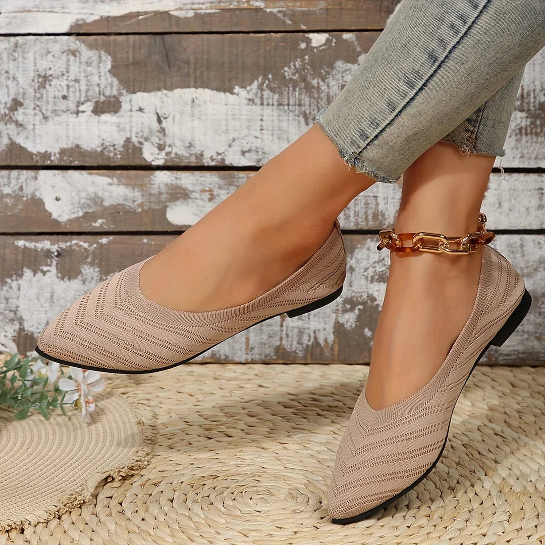 Ballerines Pointues en Maille Femme