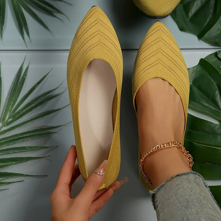 Ballerines Pointues en Maille Femme