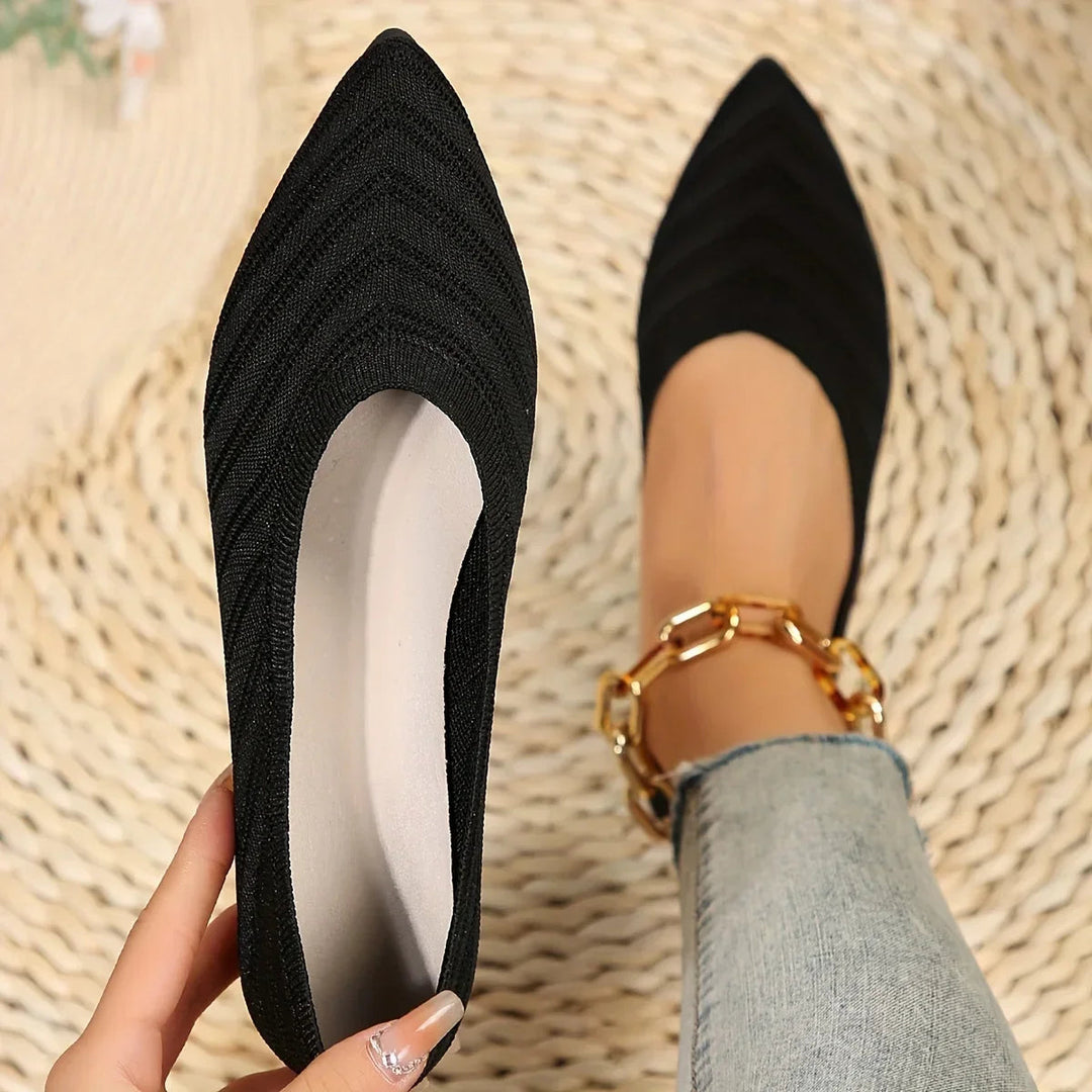 Ballerines Pointues en Maille Femme