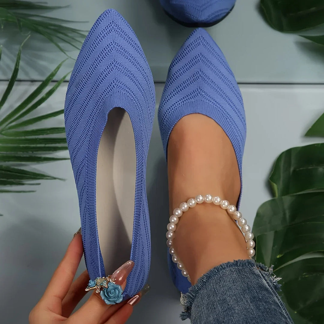 Ballerines Pointues en Maille Femme