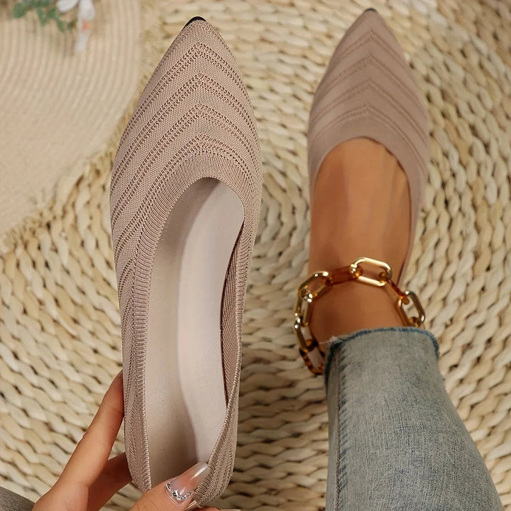 Ballerines Pointues en Maille Femme
