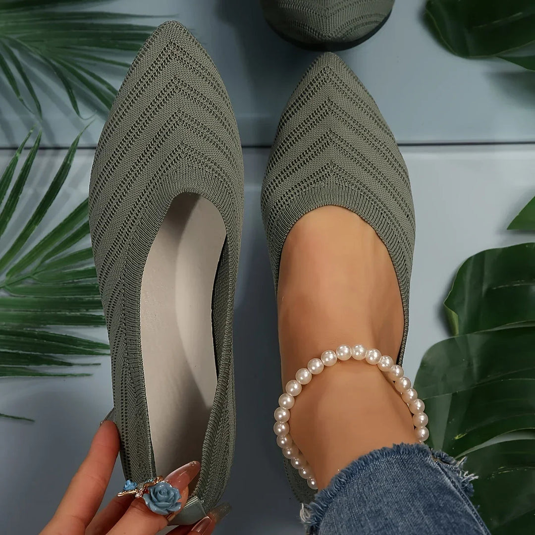 Ballerines Pointues en Maille Femme