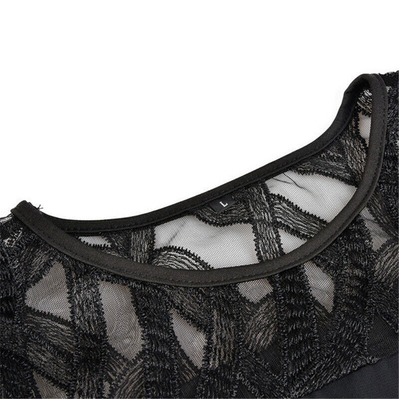 Robe Midi Fluide À Manches Transparentes Femme