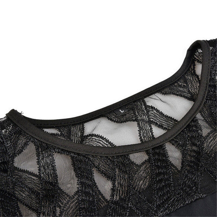 Robe Midi Fluide À Manches Transparentes Femme