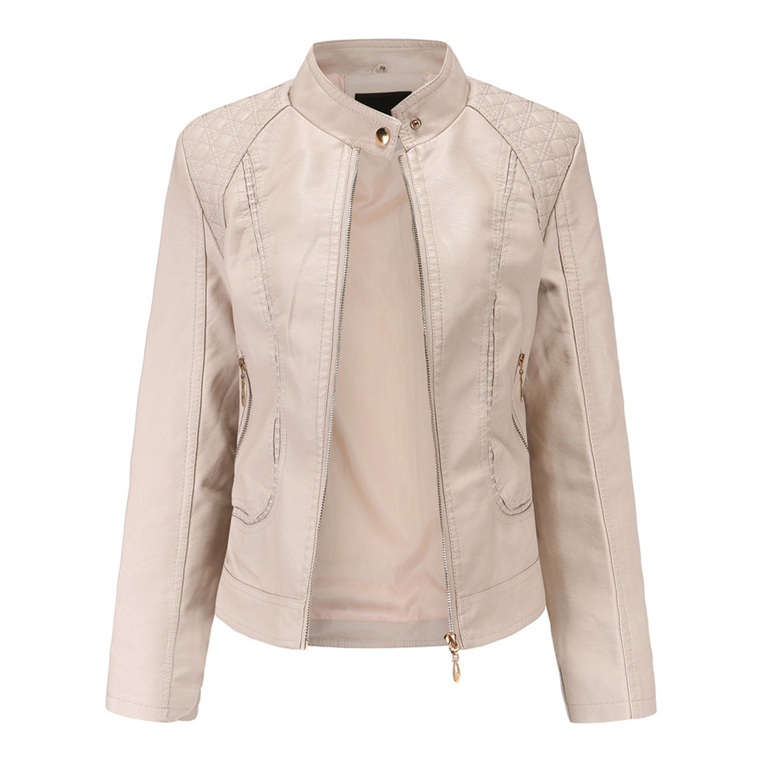 Veste Courte Col Montant Matelassé Femme