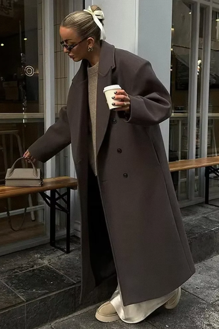 Manteau Long Croisé Femme