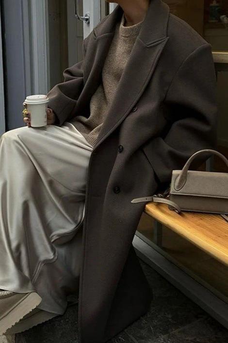 Manteau Long Croisé Femme