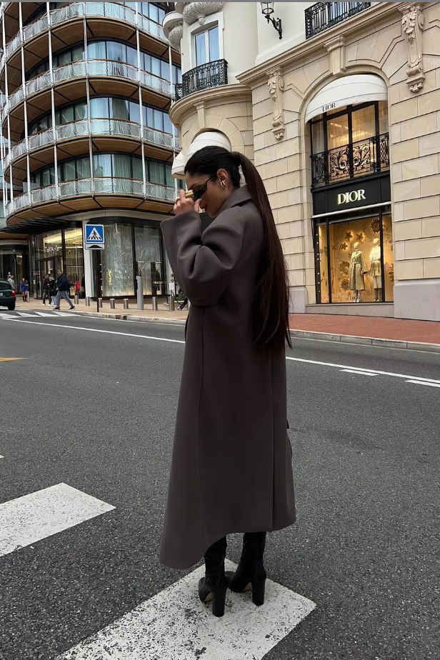 Manteau Long Croisé Femme