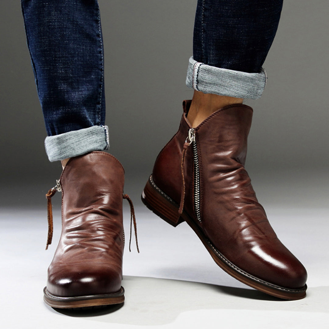 Bottines à Zip Latéral Homme