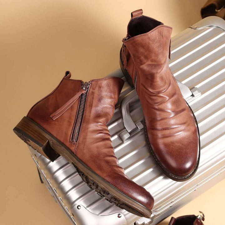 Bottines à Zip Latéral Homme