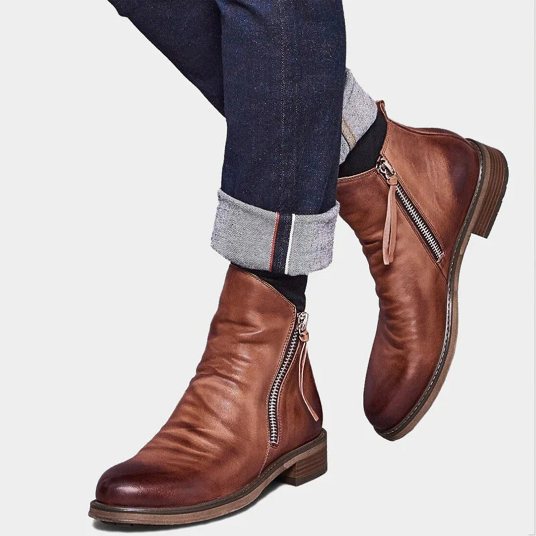 Bottines à Zip Latéral Homme