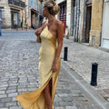 Women's Long Asymmetrical Slit Dress