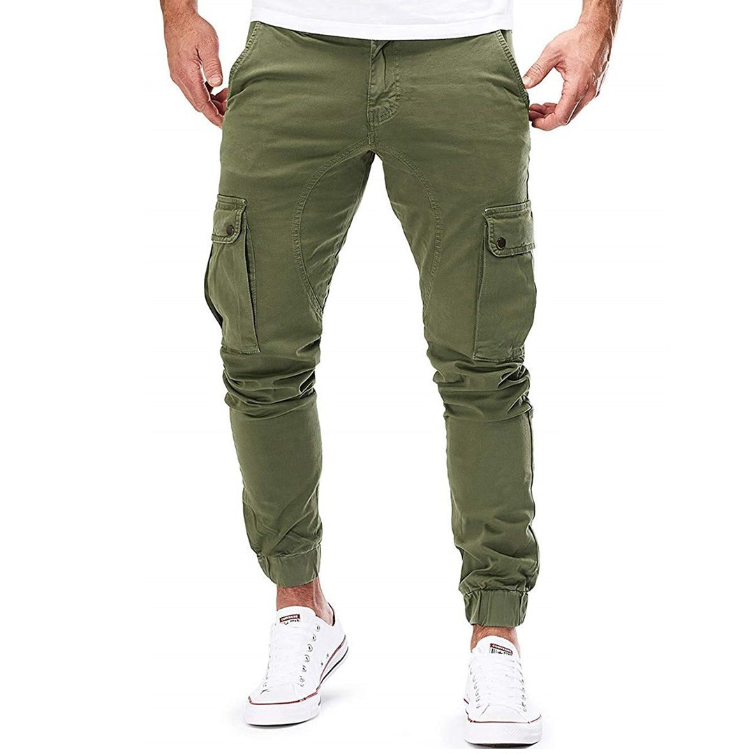Pantalon Cargo Fuselé à Poches Homme