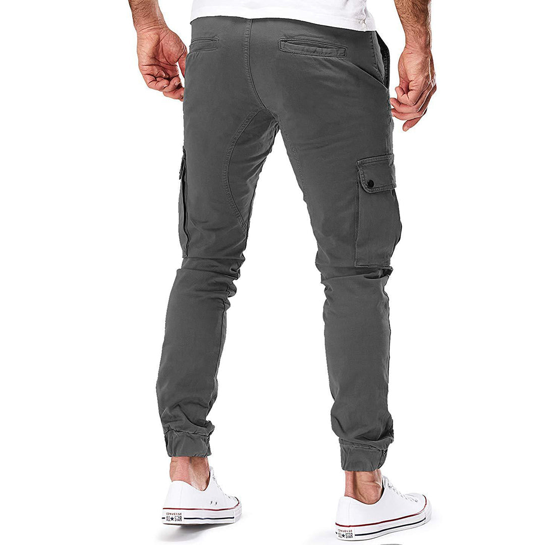 Pantalon Cargo Fuselé à Poches Homme