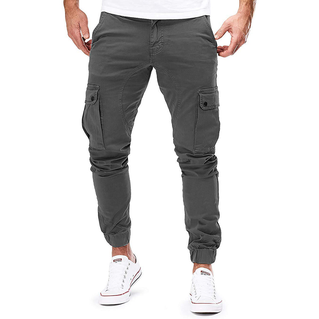 Pantalon Cargo Fuselé à Poches Homme