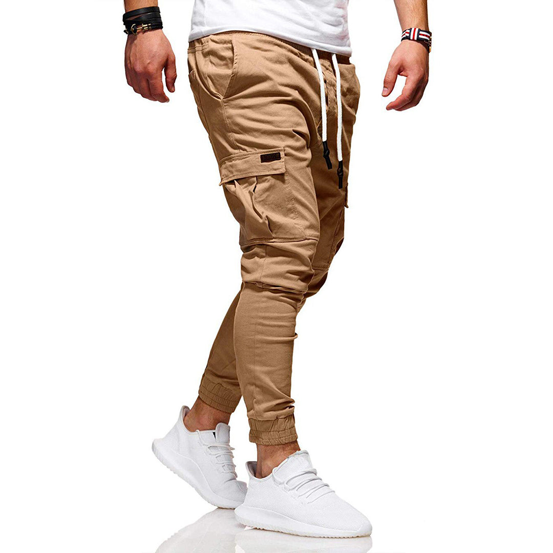 Pantalon Cargo Fuselé à Poches Homme