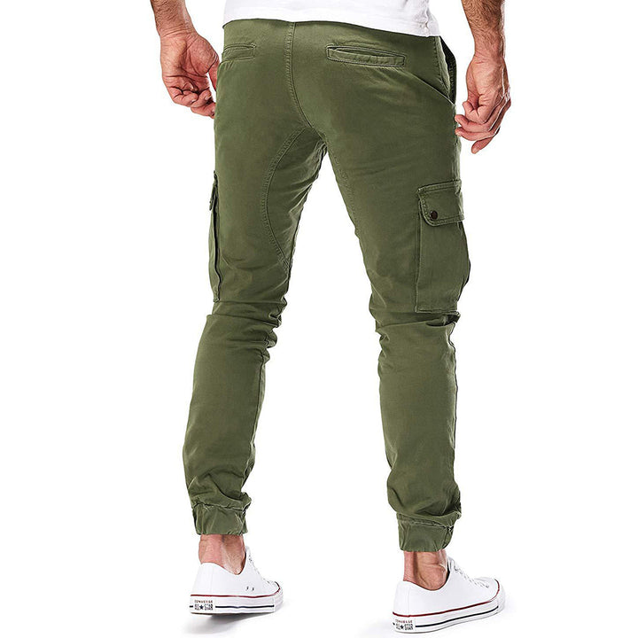 Pantalon Cargo Fuselé à Poches Homme
