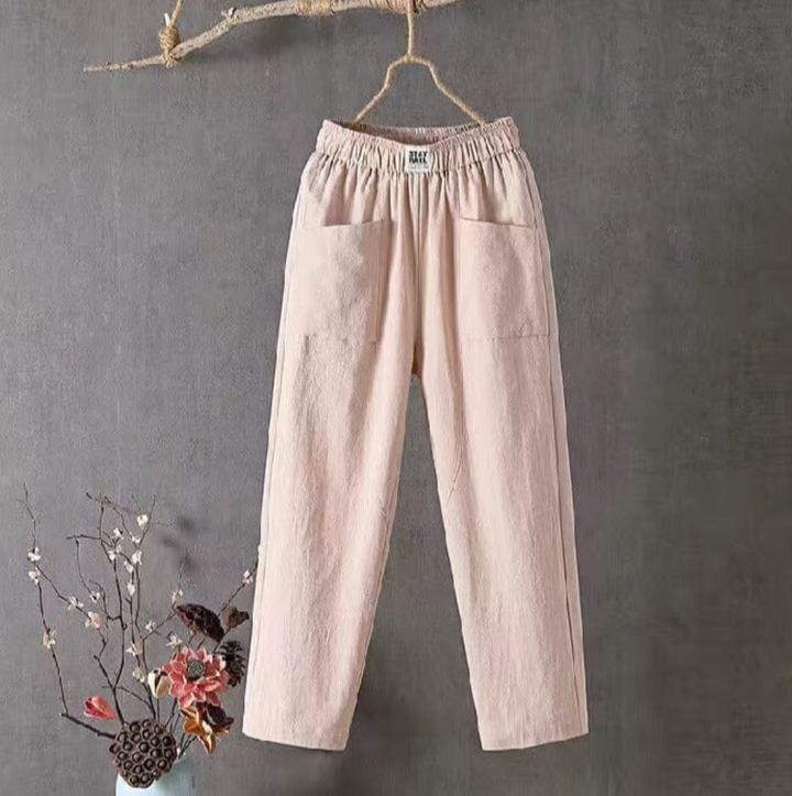 Pantalon Décontracté À Poches Femme