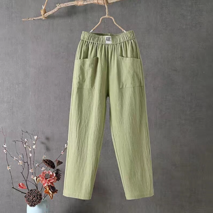 Pantalon Décontracté À Poches Femme