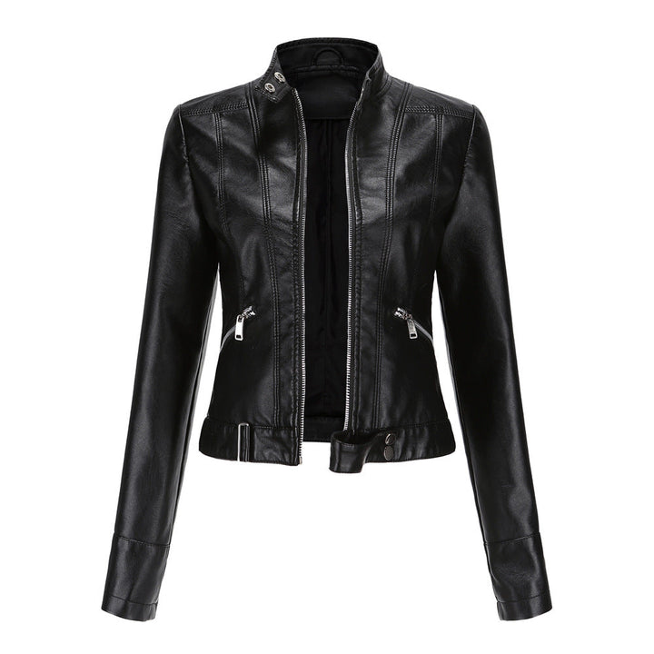 Blouson Court Zippé Style Motard Femme
