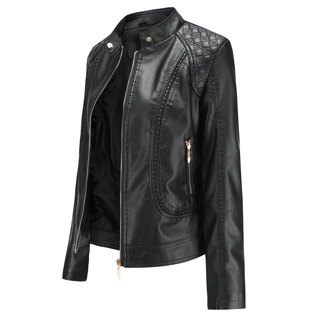 Veste Courte Col Montant Matelassé Femme