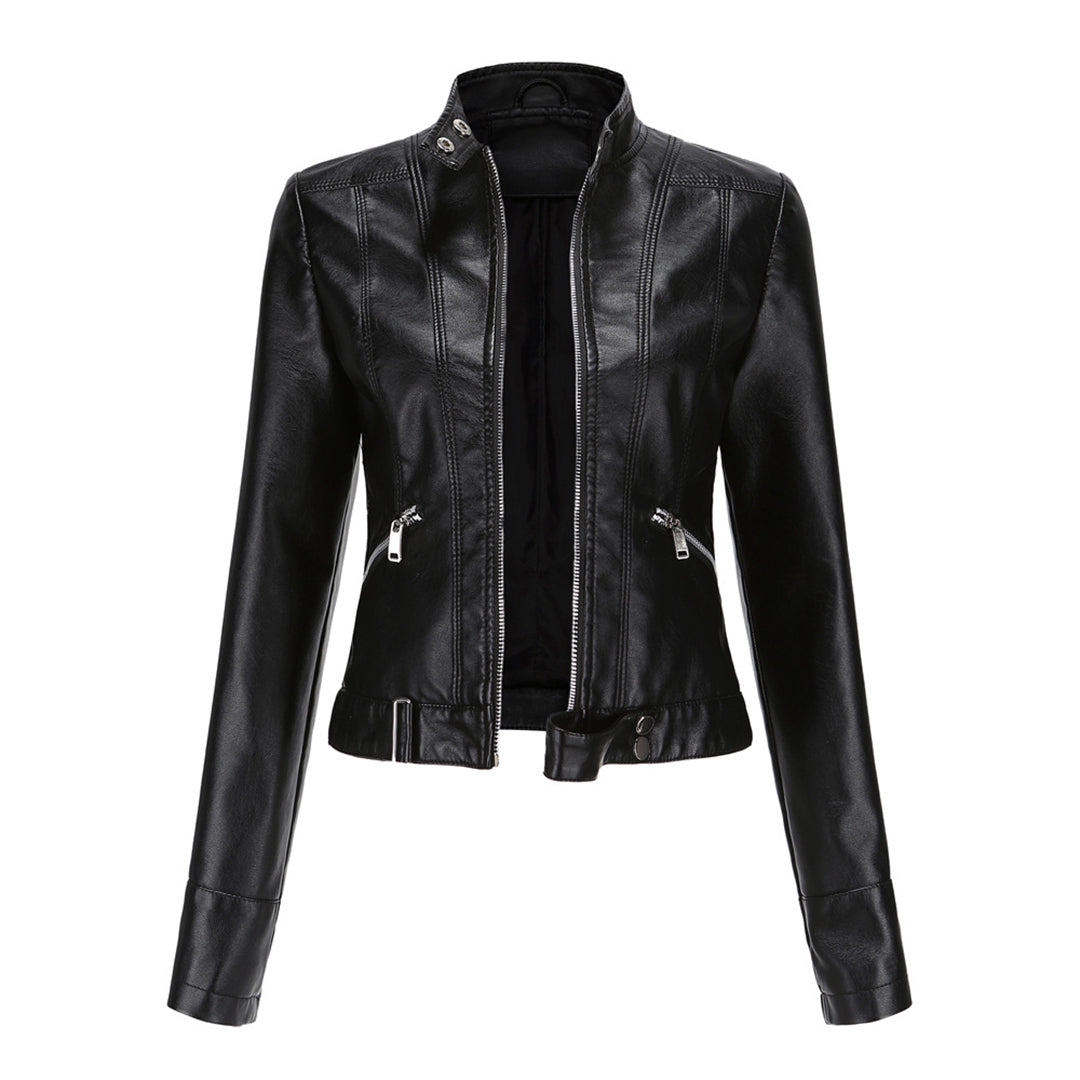 Veste Courte Zippée à Col Montant Femme