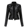 Veste Courte Zippée à Col Montant Femme