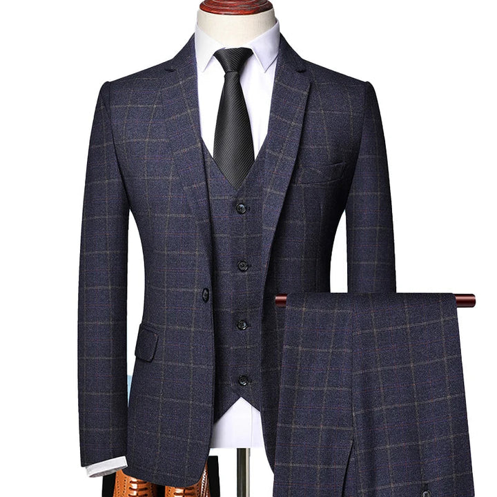 Costume Trois Pièces À Carreaux Homme