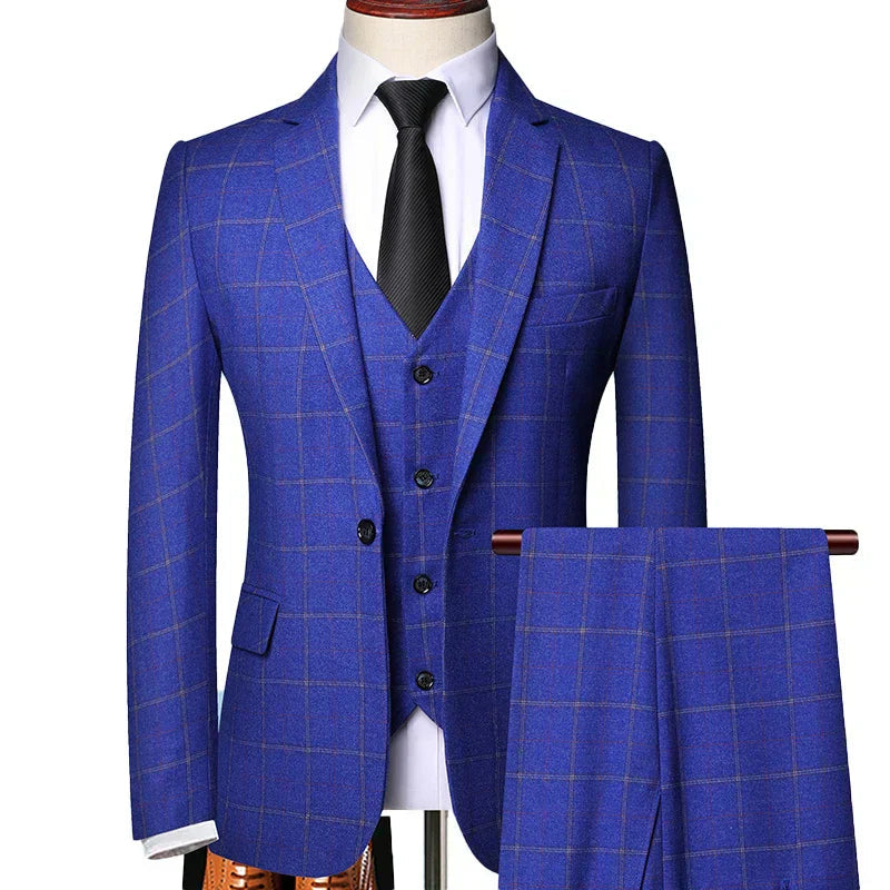 Costume Trois Pièces À Carreaux Homme