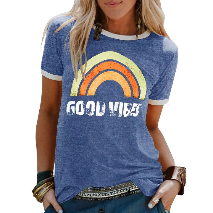 T-shirt Imprimé Col Rond Femme