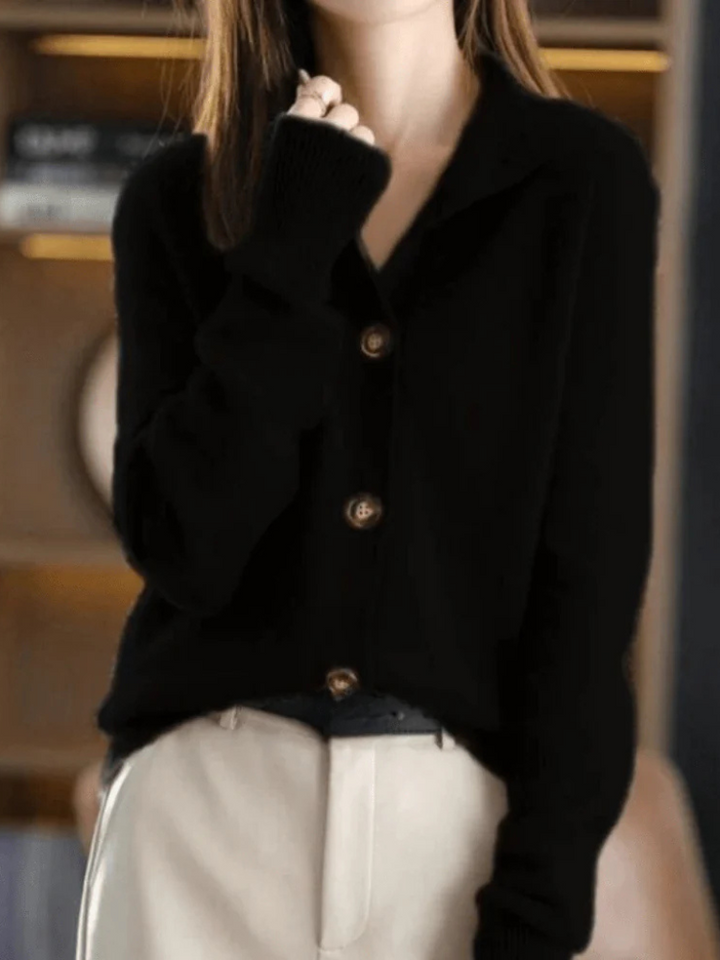 Gilet Boutonné À Col Montant Femme