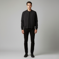 Men's Zip-Up Bomber Jacket with Stand Collar