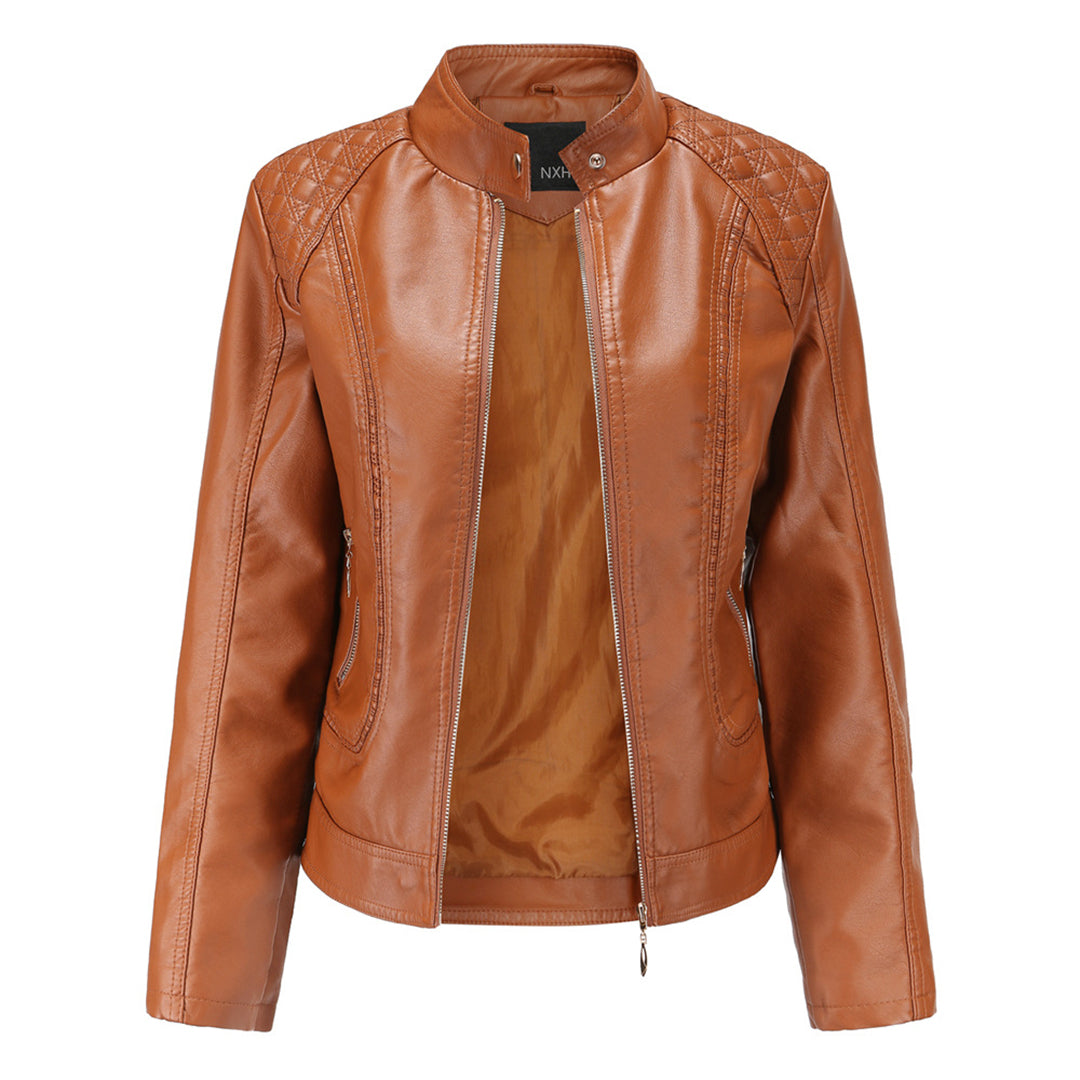 Veste Courte Col Montant Matelassé Femme